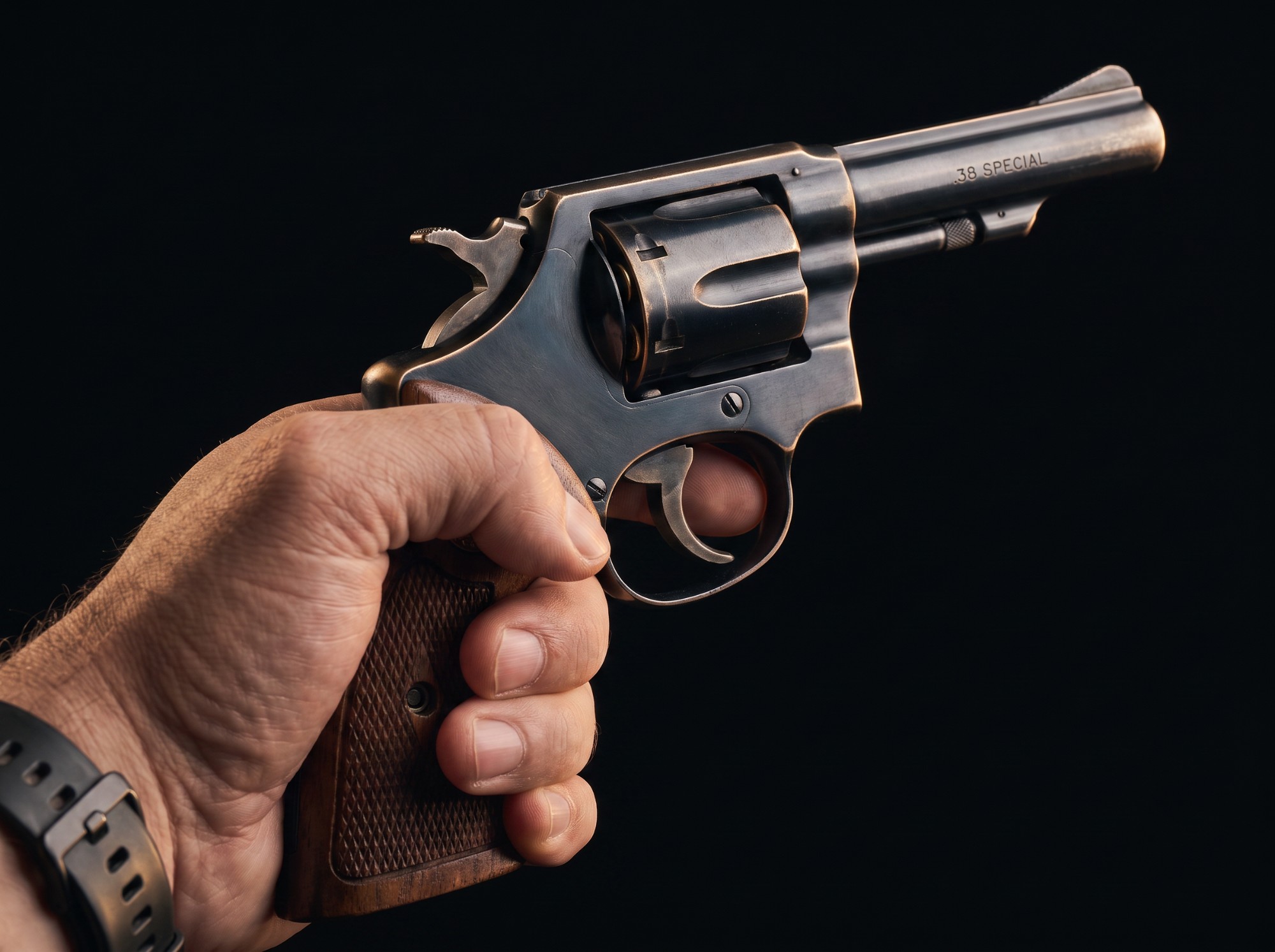 Realistic .38 caliber training revolver